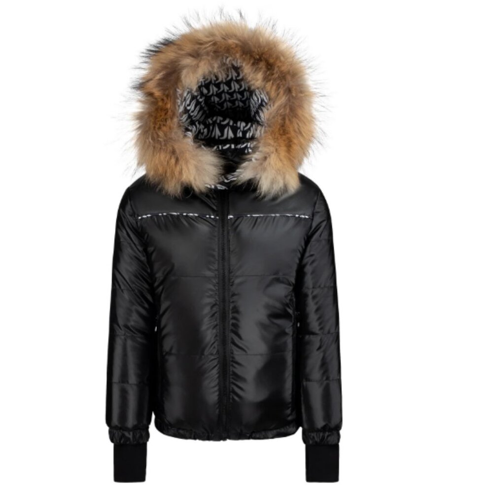 NWT White print reversible coat by Manteau Jr.